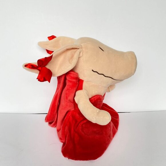 Olivia The Pig Plush Tote Bag Toy Ready to Dance Opera Red Dress - Picture 3 of 5